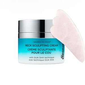 Dr. Brandt Needles No More Neck Sculpting Cream 1.7 oz NIB with Quartz Gua Sha